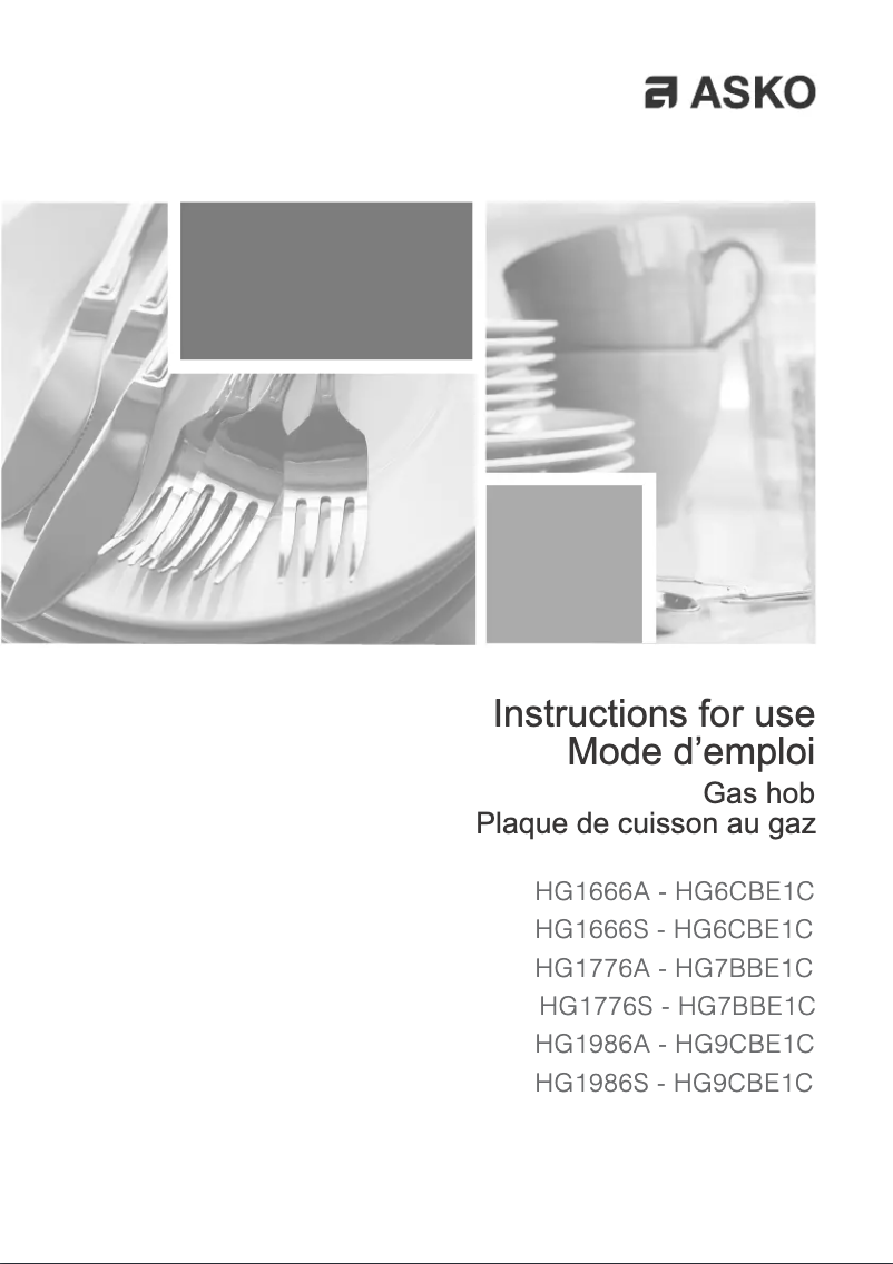 Image de la première page du manuel de l'appareil HG1986AD