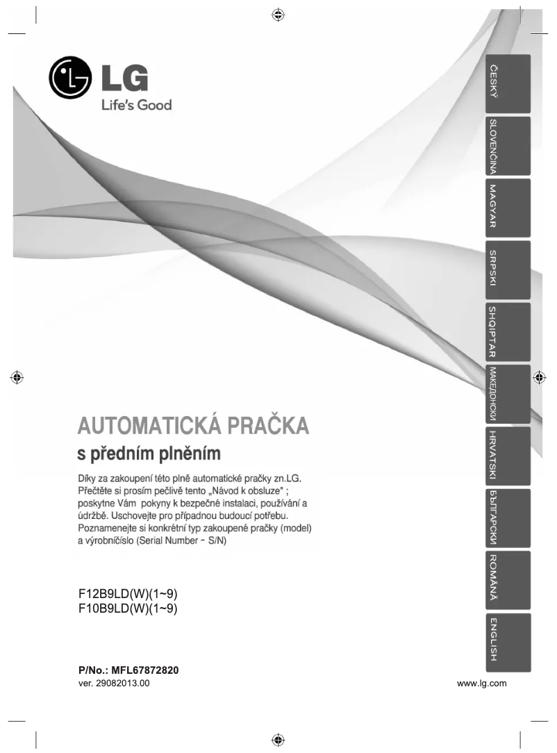 Page n°1 - Manuel utilisateur LG F10B9LD