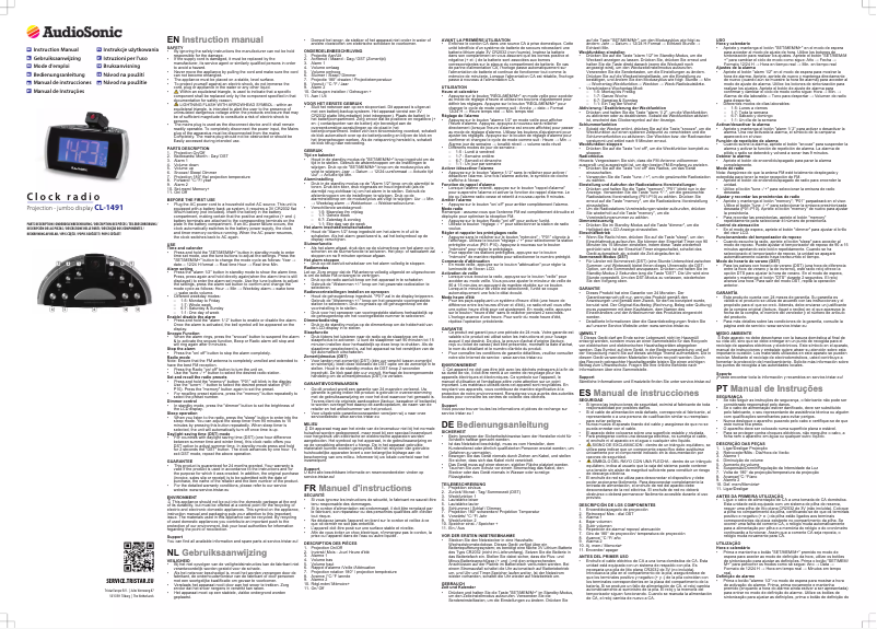 Image de la première page du manuel de l'appareil CL-1491