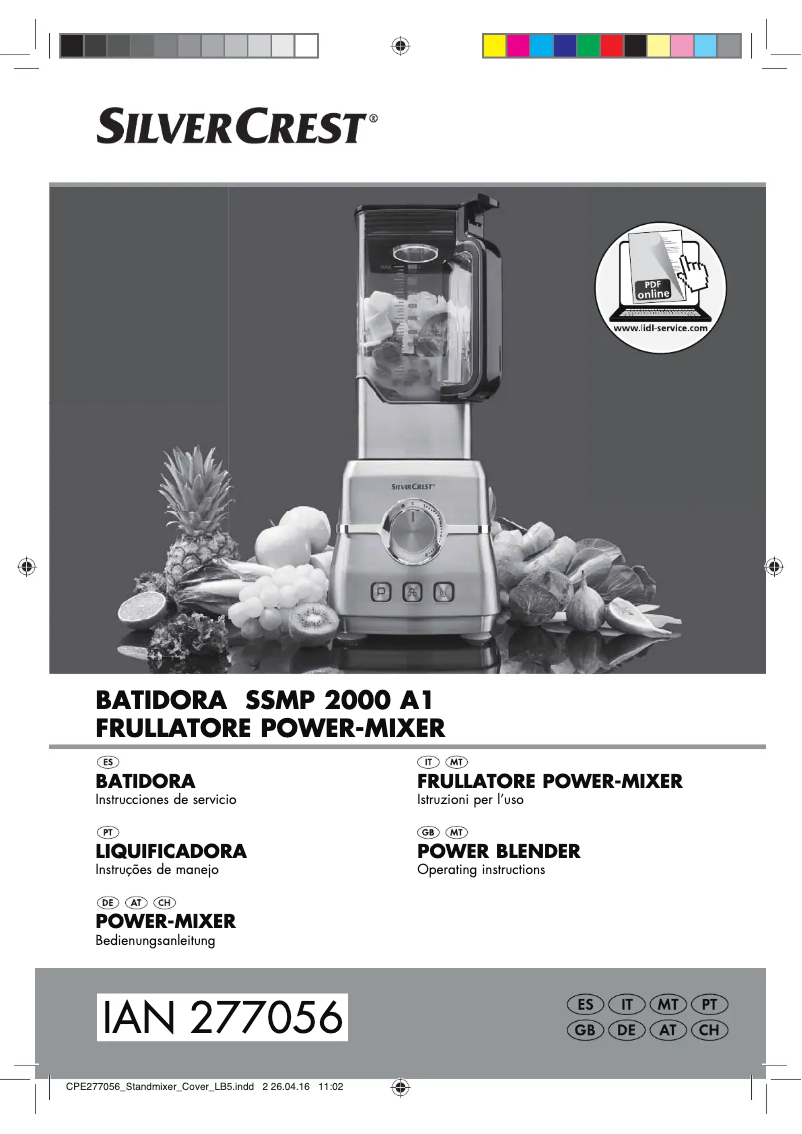 Page 1 de la notice Manuel utilisateur SilverCrest SSMP 2000 A1