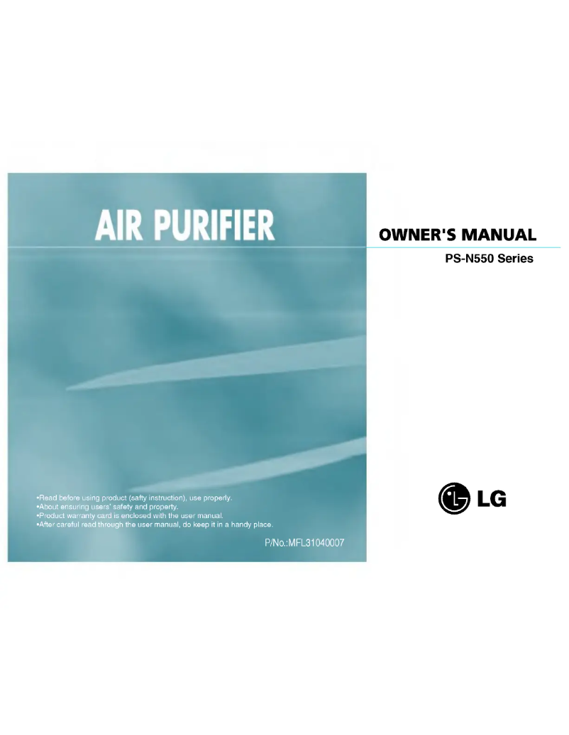 Page n°1 - Manuel utilisateur LG PS-N550WPS