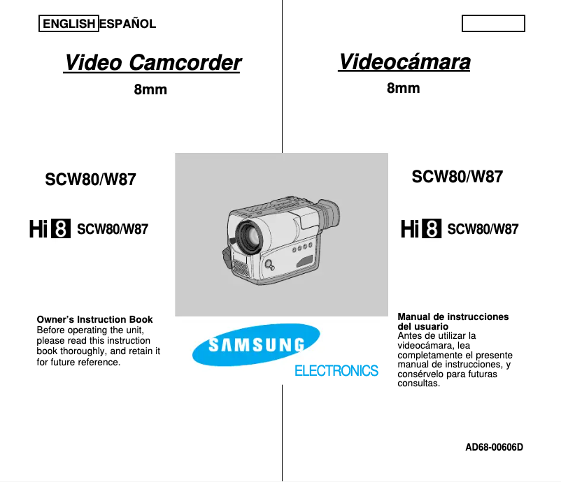 Page 1 de la notice Manuel utilisateur Samsung SC-W87