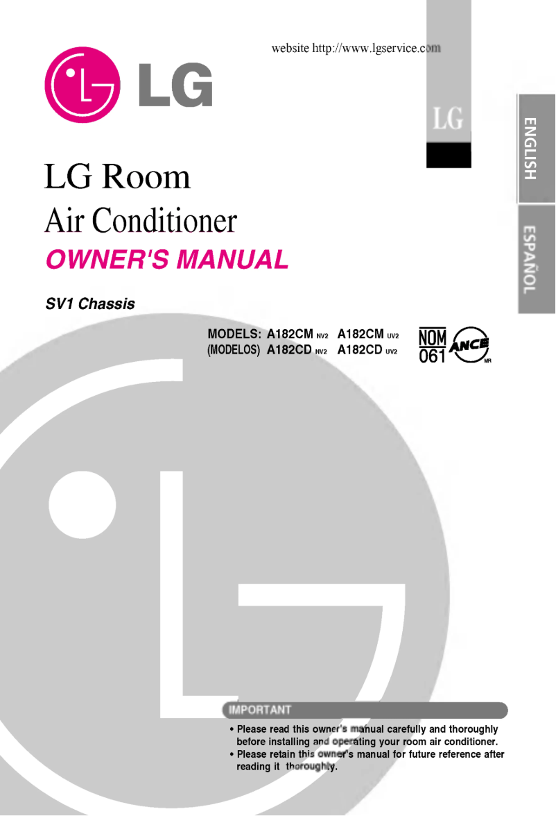 Page n°1 - Manuel utilisateur LG A182CB