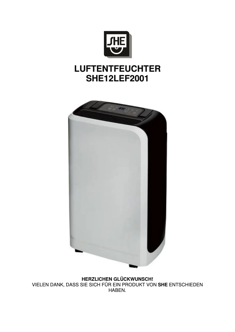 Página 1 del manual Manual de usuario SHE SHE12LEF2001