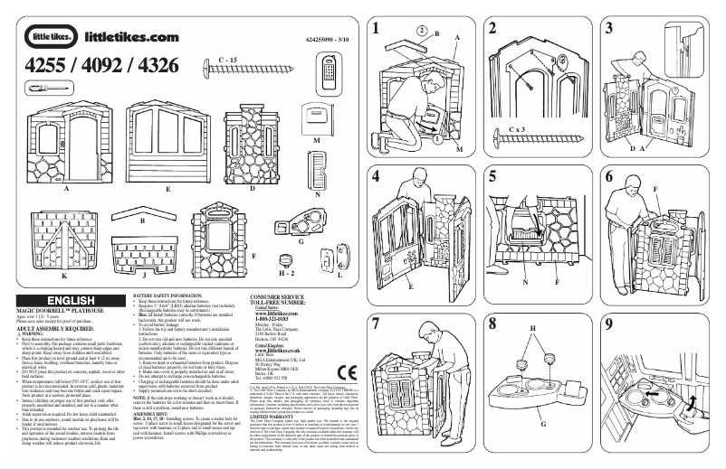 Página 1 del manual Manual de usuario Little Tikes Magic Doorbell 4255