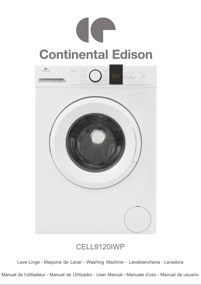 Page n°1 - Manuel utilisateur Continental Edison CELL9120IWP