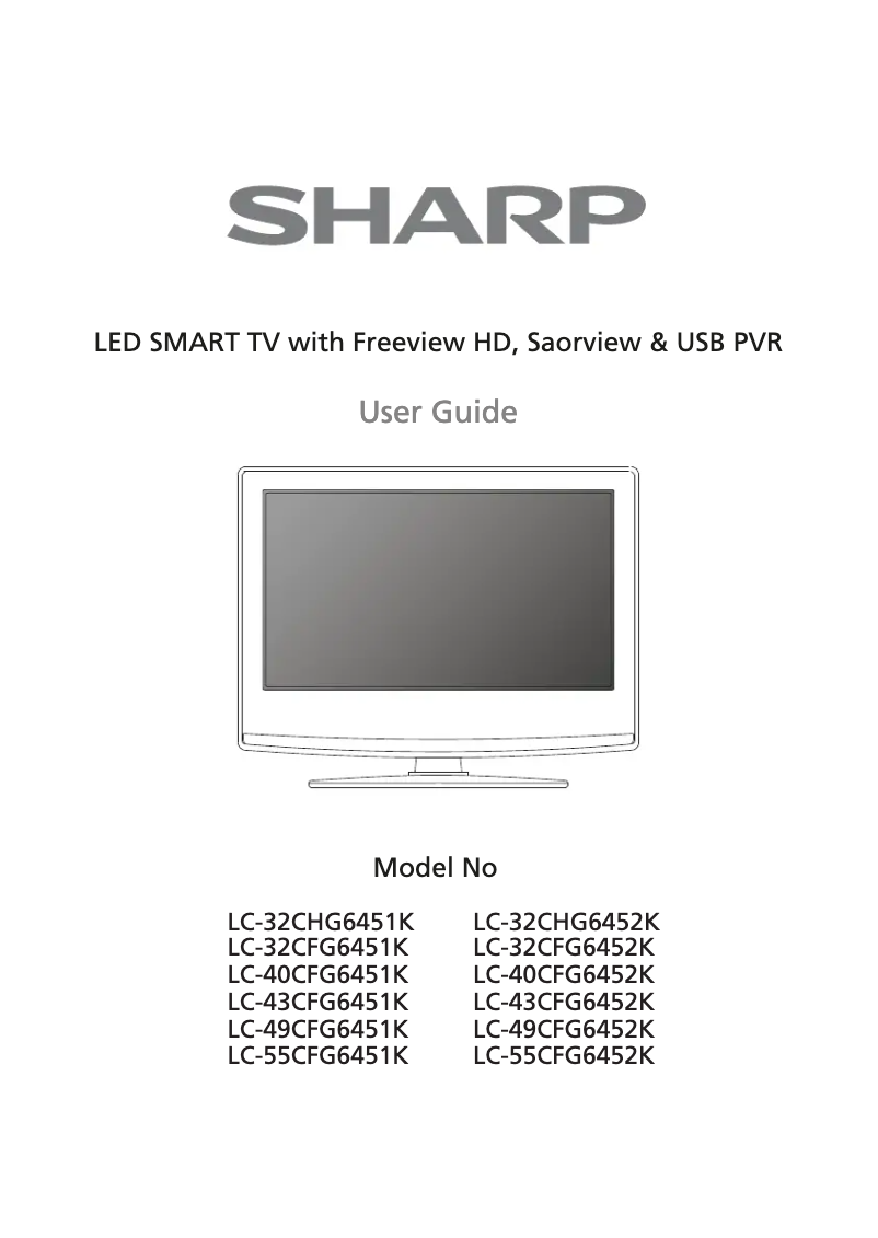 Page 1 de la notice Manuel utilisateur Sharp LC-43CFG6452K