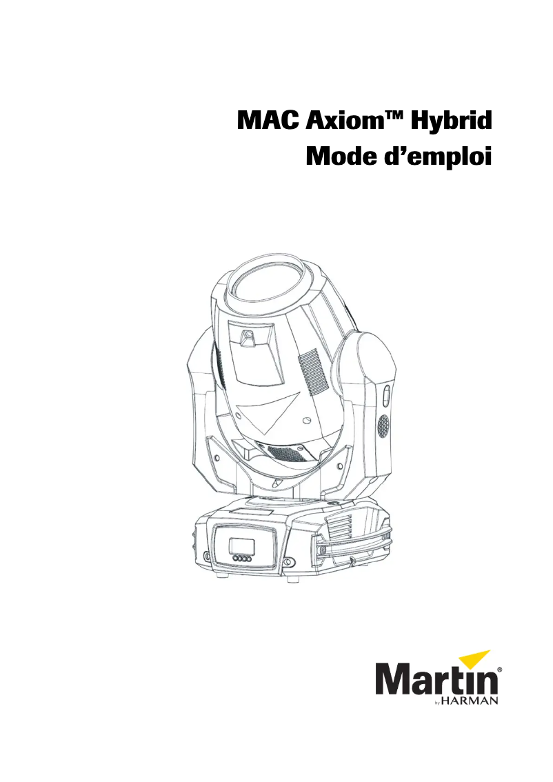 Page n°1 - Manuel utilisateur Martin MAC Axiom Hybrid