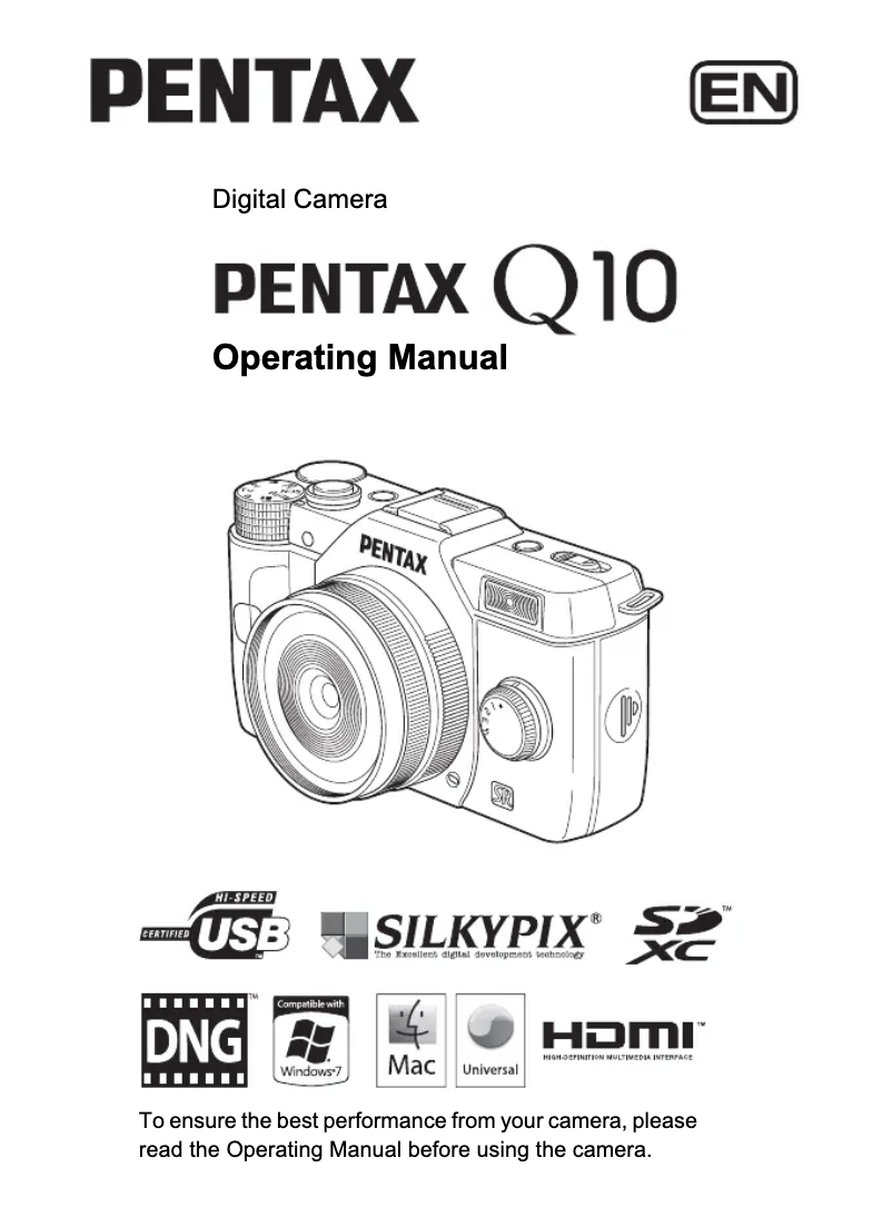 Image de la première page du manuel de l'appareil Q10