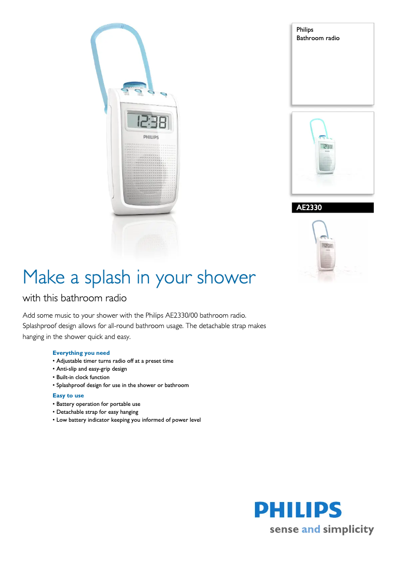 Image de la première page du manuel de l'appareil AE2330