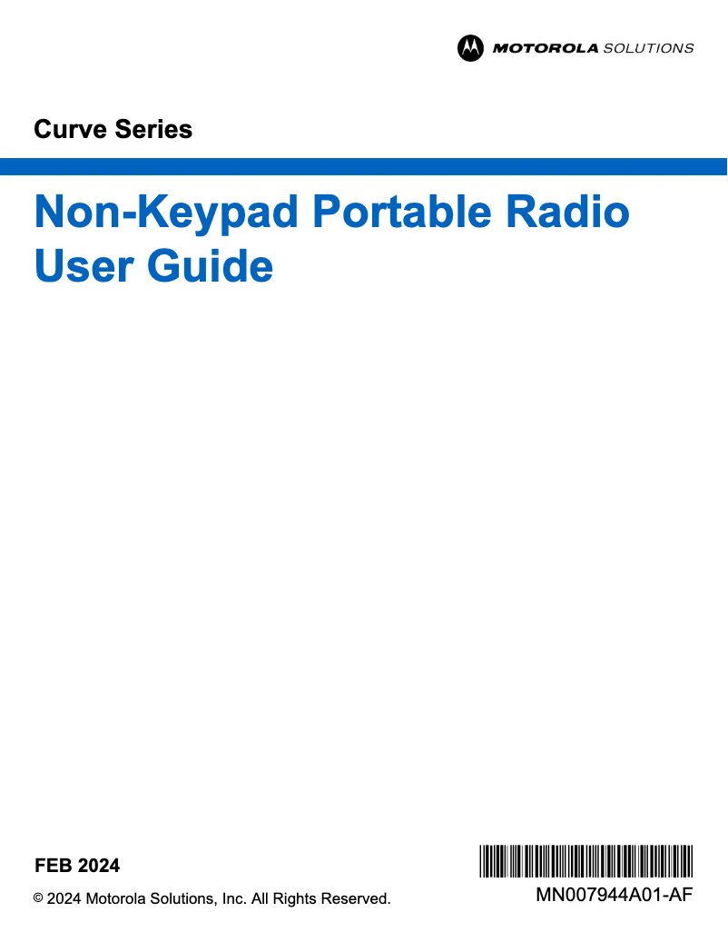 Page 1 de la notice Manuel utilisateur Motorola Curve