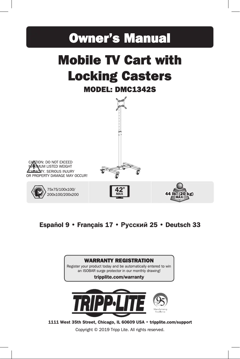 Page 1 de la notice Manuel utilisateur Tripp Lite DMC1342S