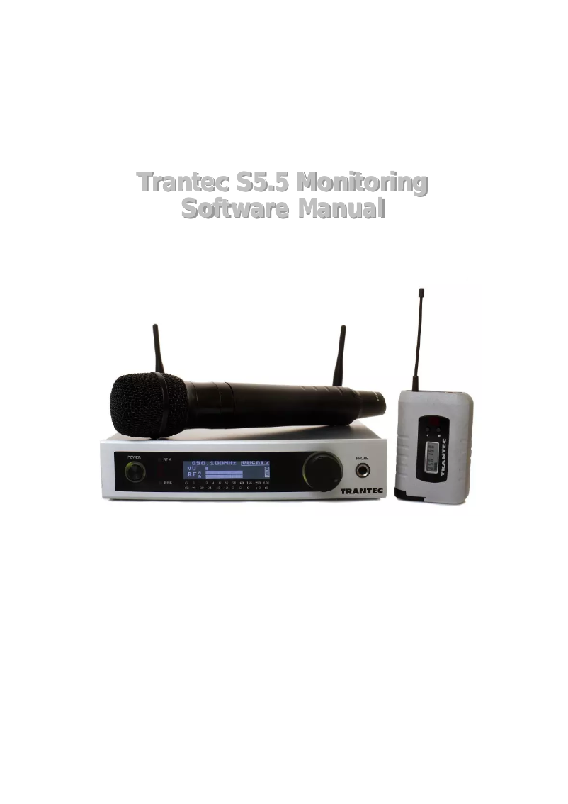 Page 1 de la notice Manuel utilisateur TOA Trantec S5.3