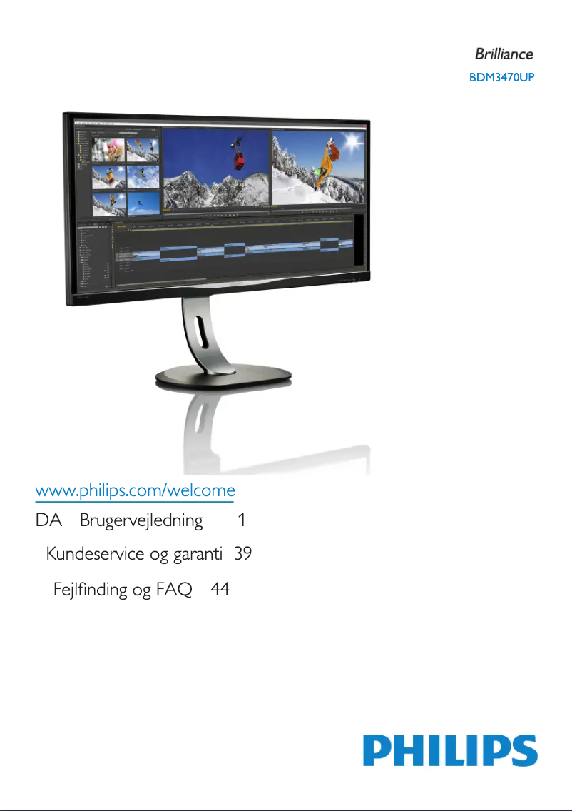 Page n°1 - Manuel utilisateur Philips BDM Line BDM3470UP