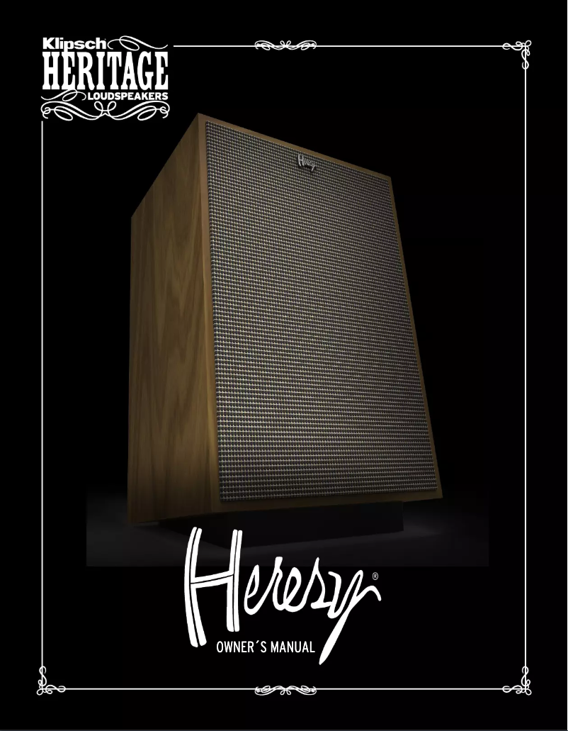 Page n°1 - Brochure Klipsch Heritage Heresy IV
