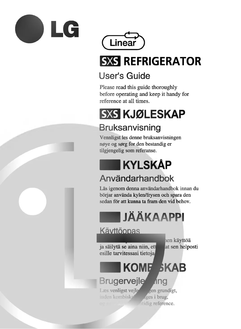 Image de la première page du manuel de l'appareil GR-L217PNBV