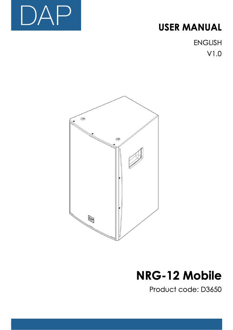 Page n°1 - Manuel utilisateur DAP-Audio NRG-12 Mobile