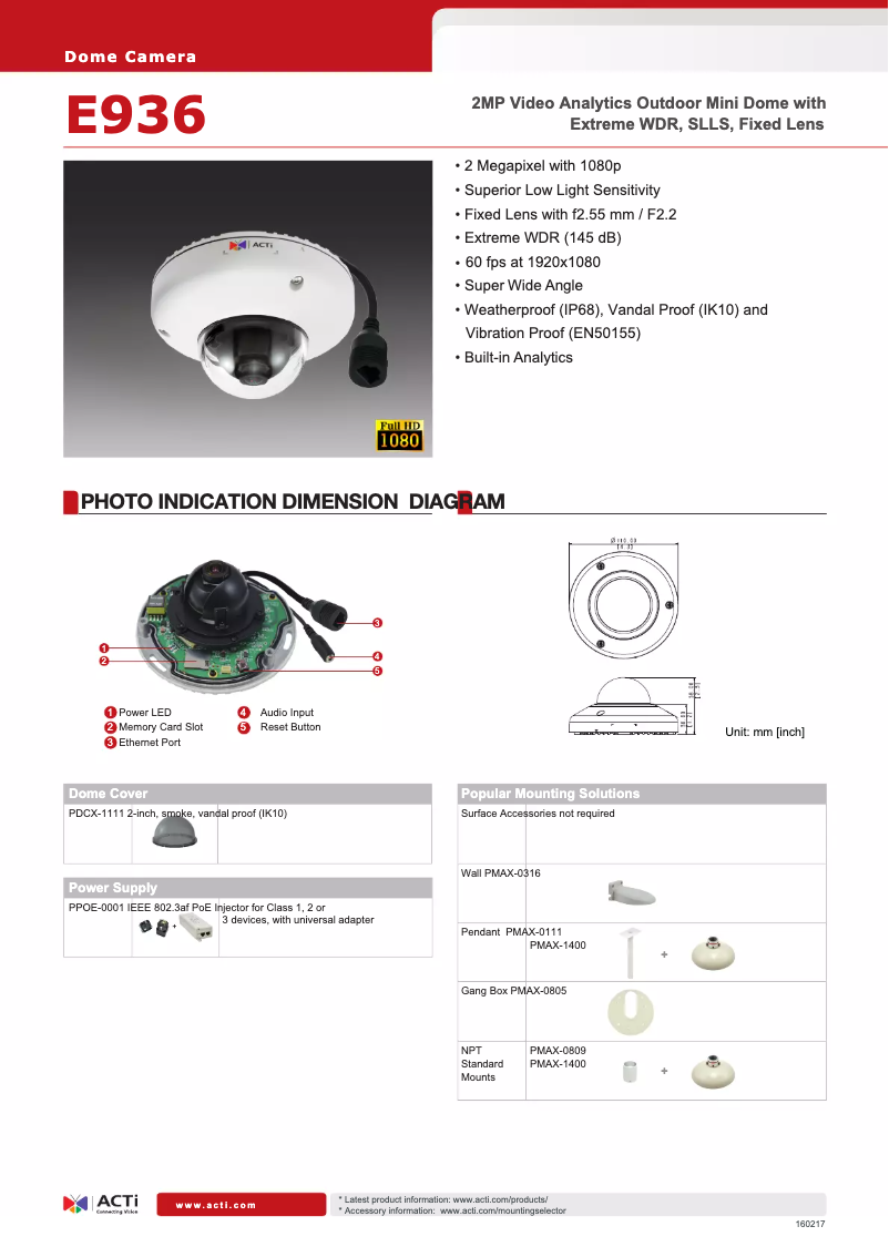 Image de la première page du manuel de l'appareil E936