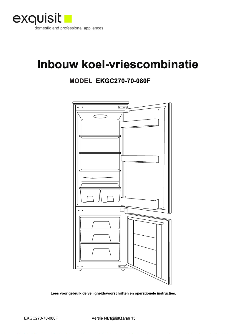 Image de la première page du manuel de l'appareil EKGC270-70-080F