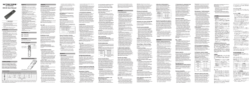 Page 1 de la notice Manuel utilisateur Nitecore EDC25