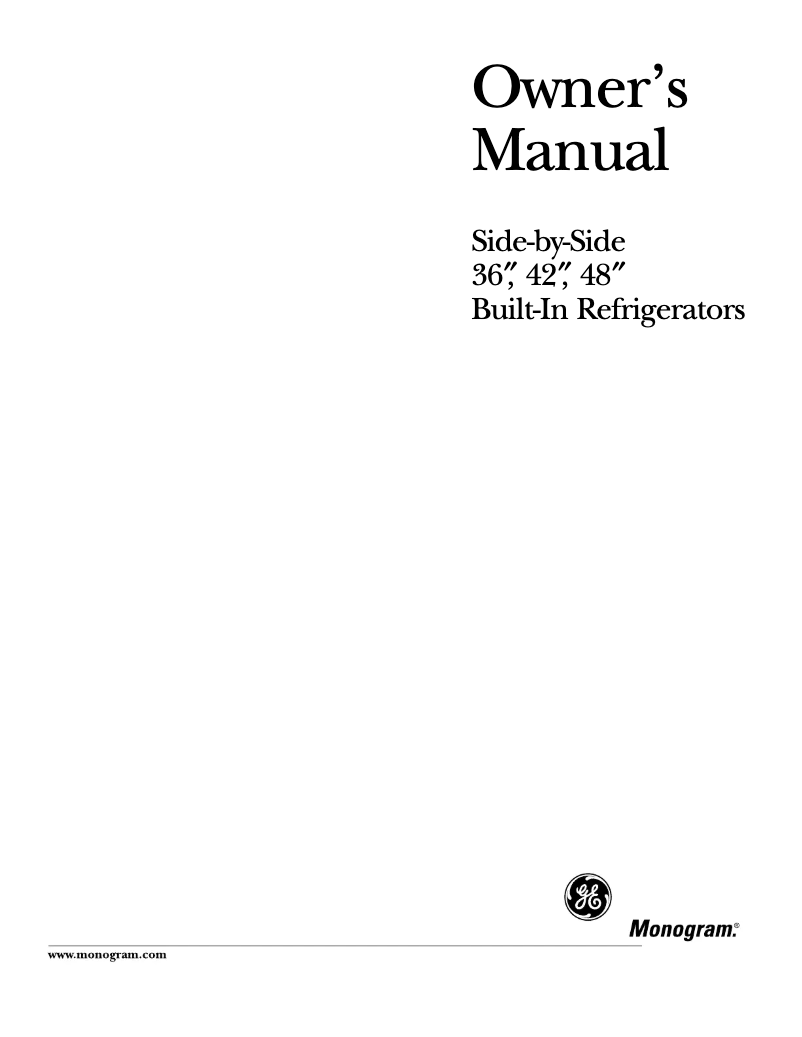Página 1 del manual Manual de uso y mantenimiento GE ZIS360NM