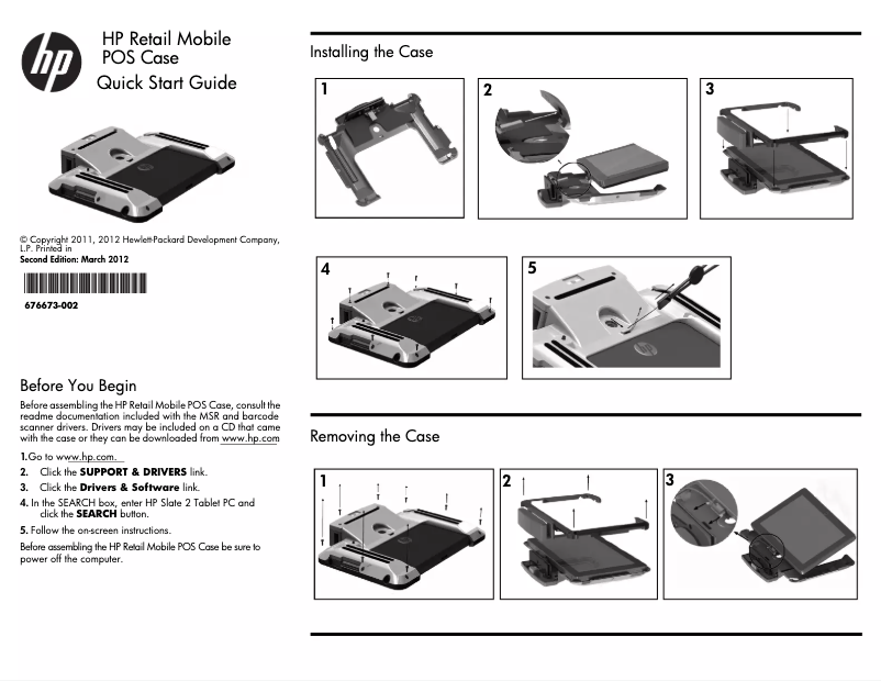 Page 1 de la notice Guide de démarrage rapide HP Slate 500