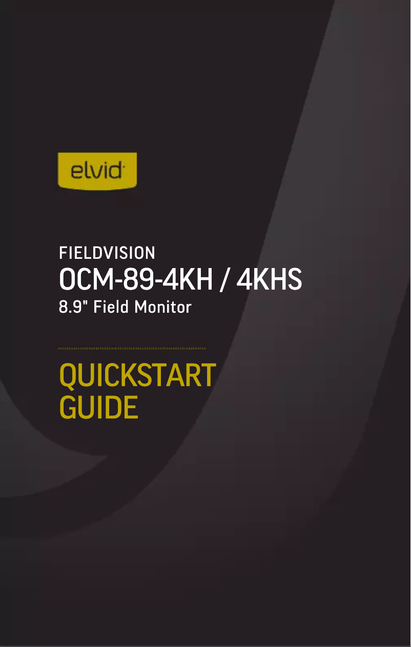 Page n°1 - Manuel utilisateur Elvid FieldVision OCM-89-4KH