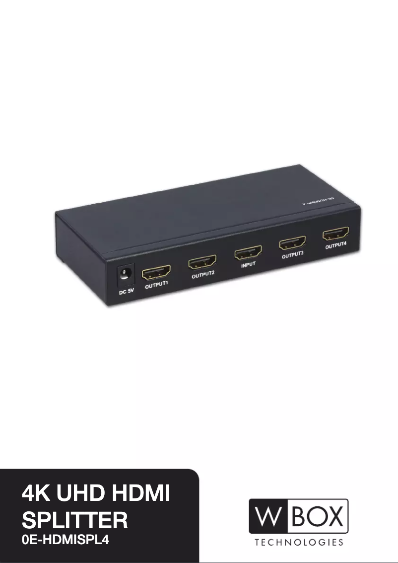 Image de la première page du manuel de l'appareil 0E-HDMISPL4