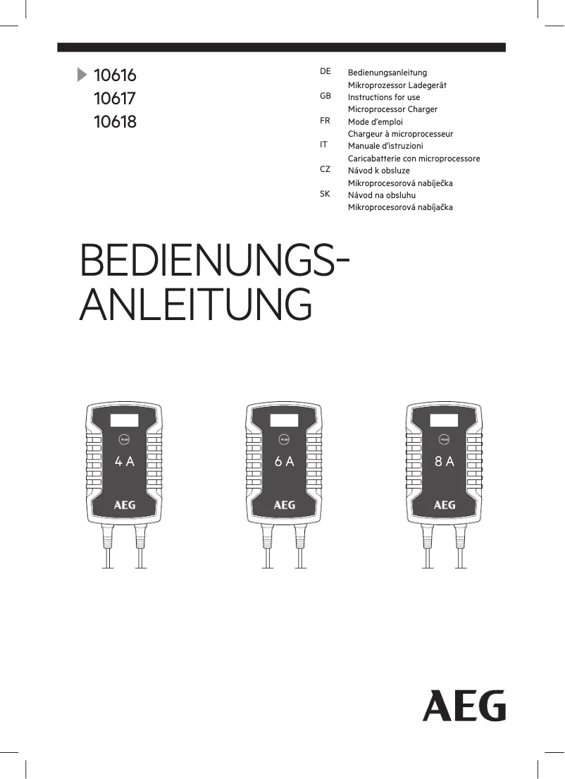 Page n°1 - Manuel utilisateur AEG LD8