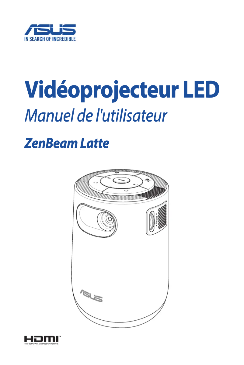 Image de la première page du manuel de l'appareil ZenBeam Latte L1