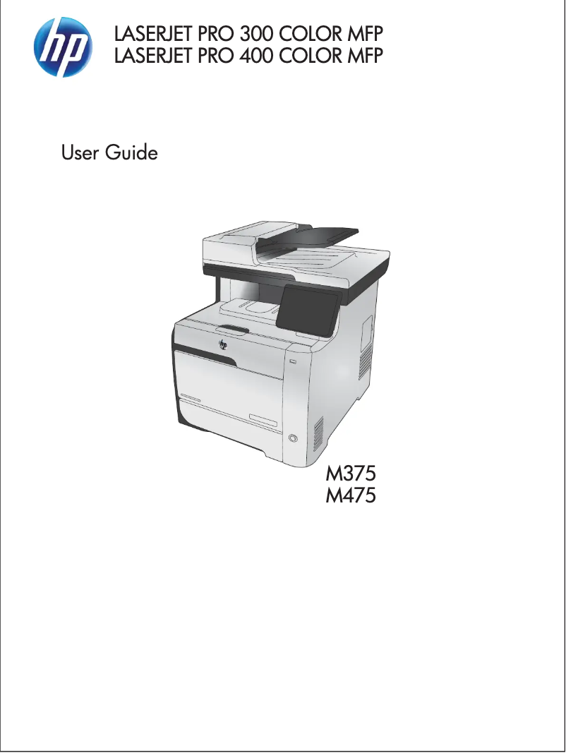 Page n°1 - Manuel utilisateur HP LaserJet Pro 400 Color MFP M475DN