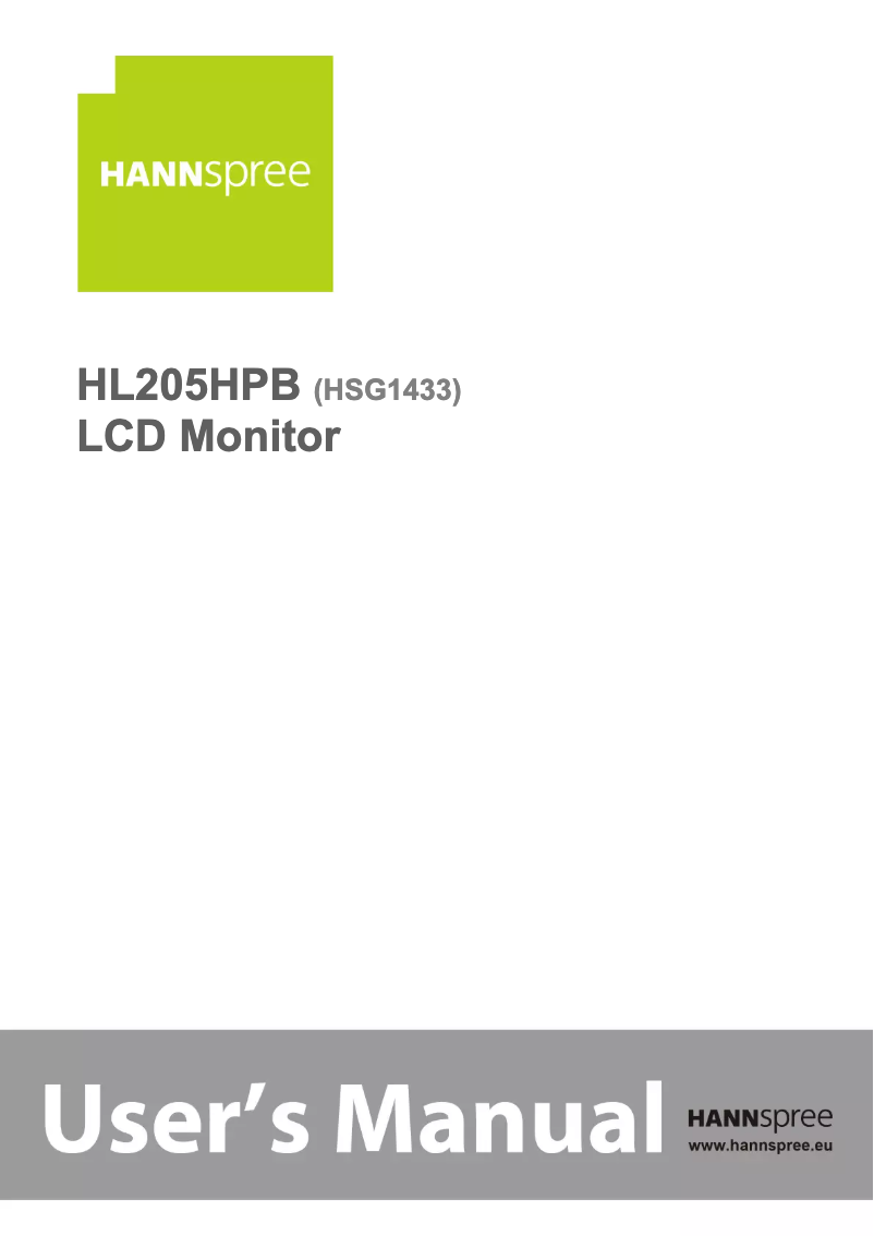 Page 1 de la notice Mode d'emploi Hannspree HL 205 HPB