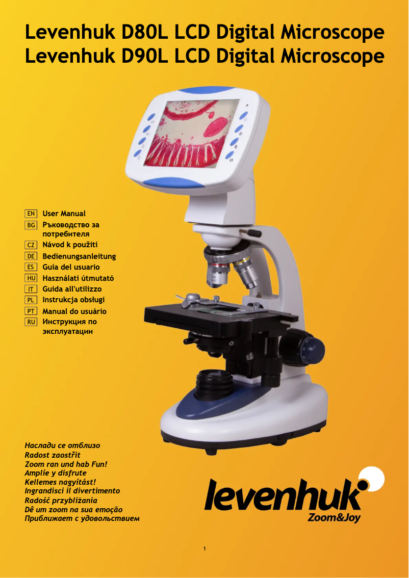 Page 1 de la notice Manuel utilisateur Levenhuk D80L LCD
