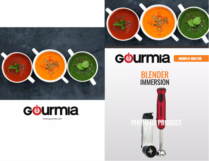 Page 1 de la notice Manuel utilisateur Gourmia GBJ190