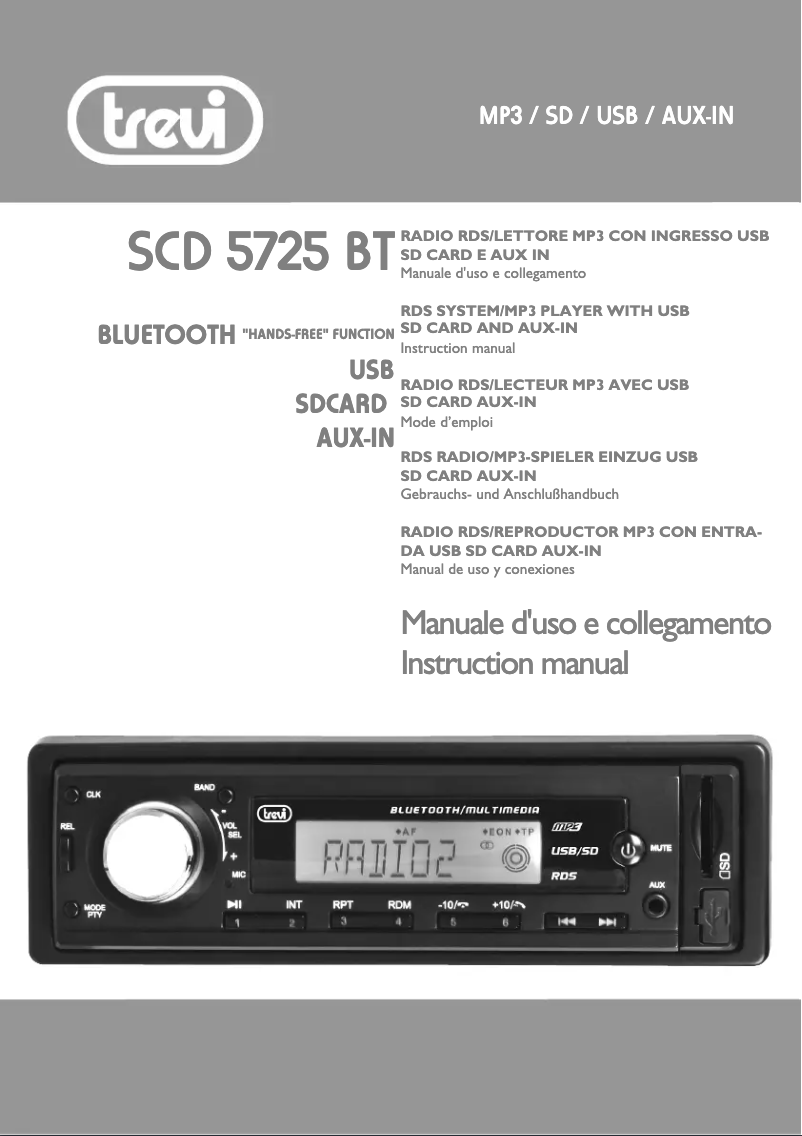 Page n°1 - Manuel utilisateur Trevi SCD 5725 BT