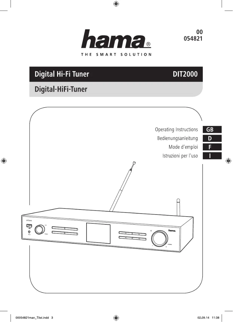 Page n°1 - Manuel utilisateur Hama DIT 2000