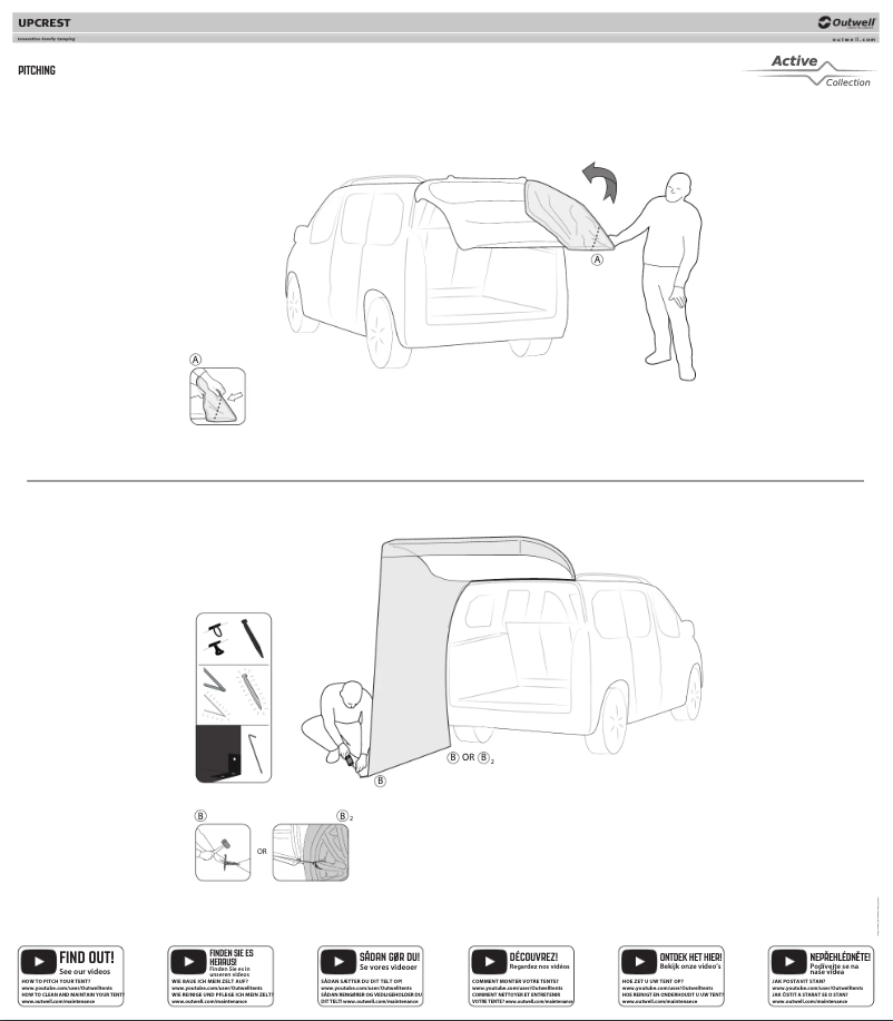 Page 1 de la notice Manuel utilisateur Outwell Upcrest