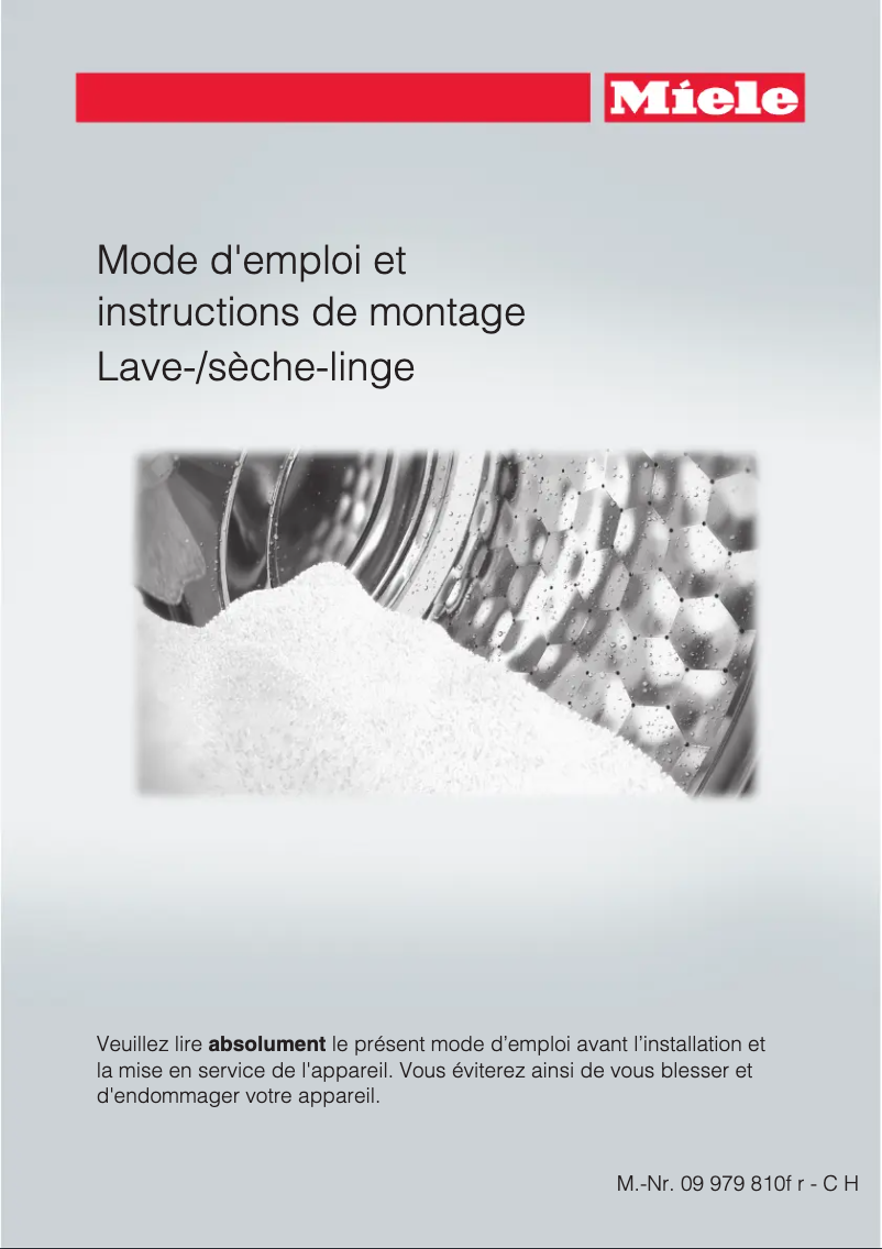 Page 1 de la notice Manuel utilisateur Miele WT 27-96 CH