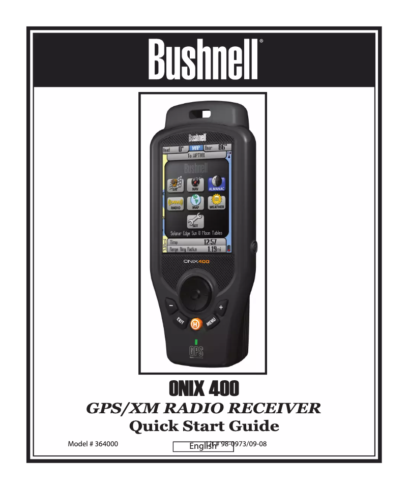 Page 1 de la notice Manuel utilisateur Bushnell Onix 400-2