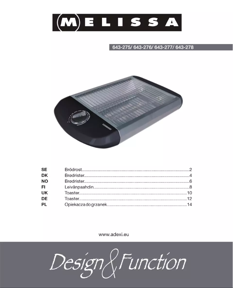 Imagen de la primera página del manual del dispositivo 643-278