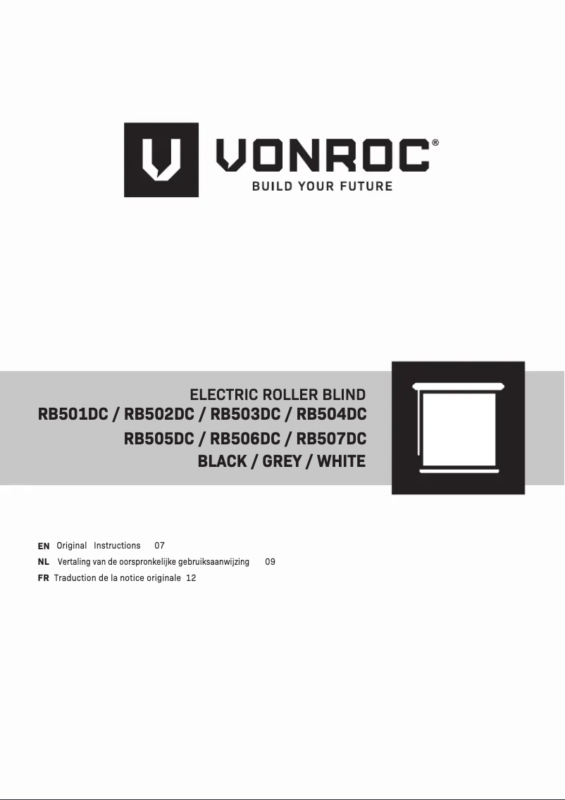 Page 1 de la notice Manuel utilisateur Vonroc RB506DC