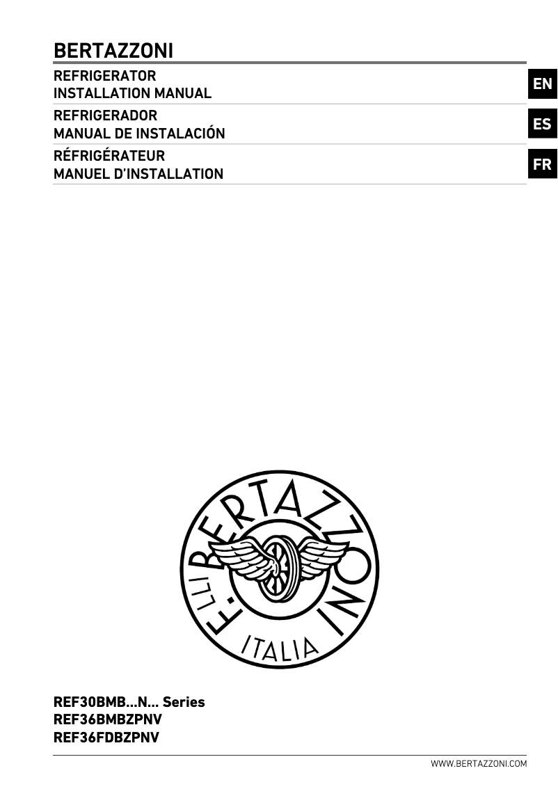 Image de la première page du manuel de l'appareil REF36FDBZPNV