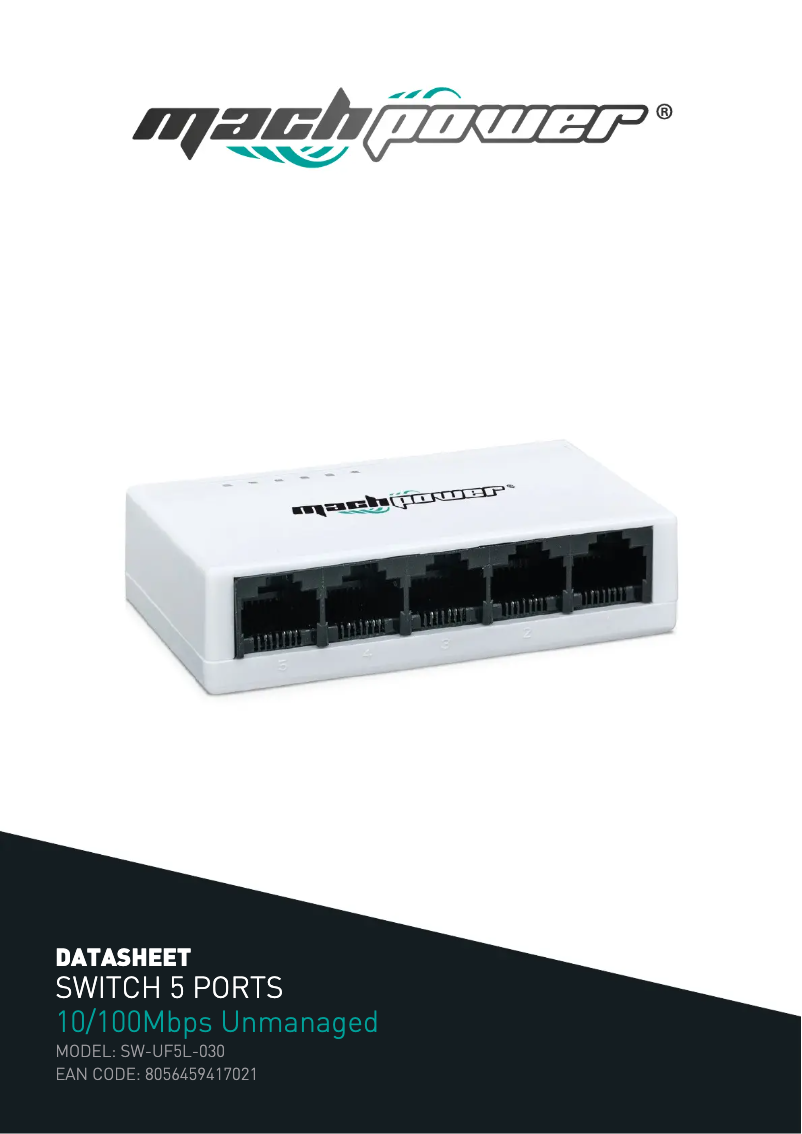 Page 1 de la notice Manuel utilisateur Mach Power SW-UF5L-030