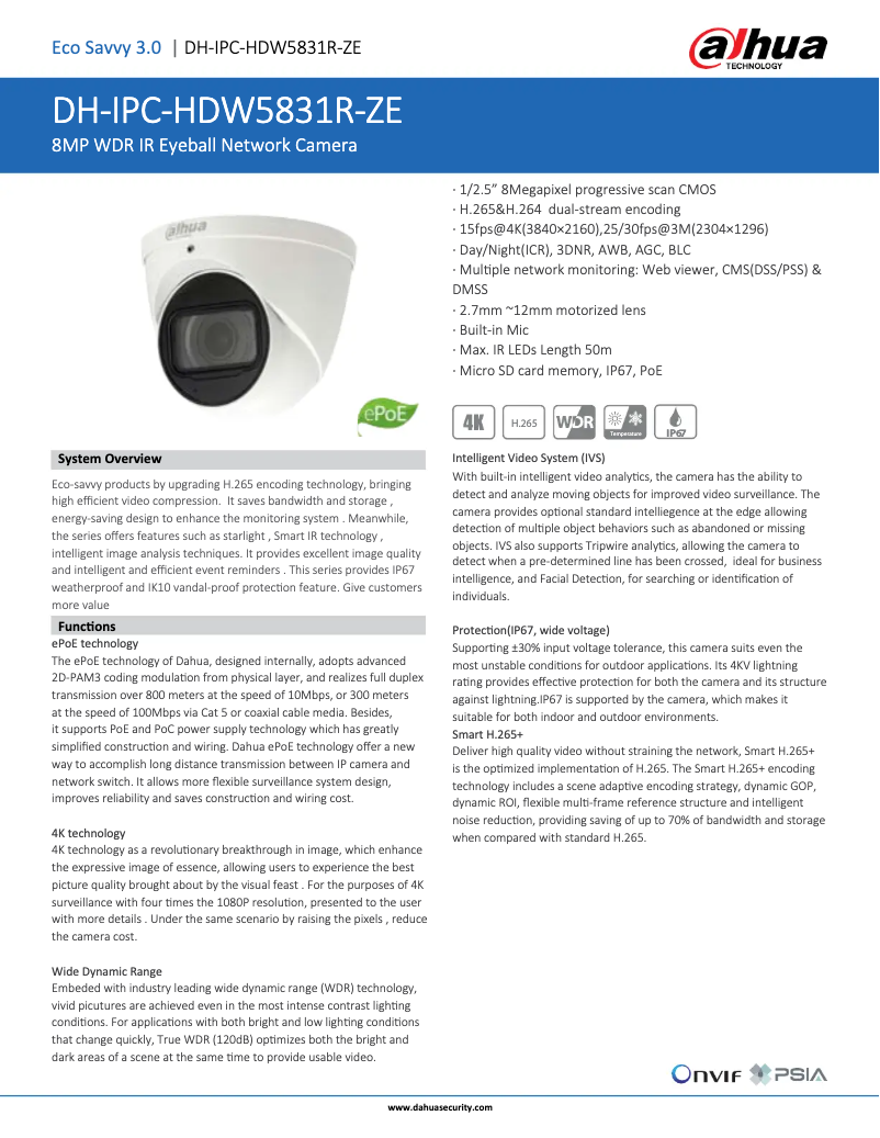 Image de la première page du manuel de l'appareil IPC-HDW5831R-ZE