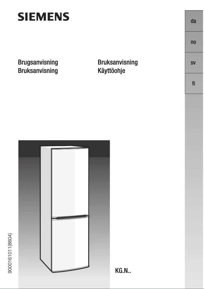 Page n°1 - Manuel utilisateur Siemens KG36NX91FF