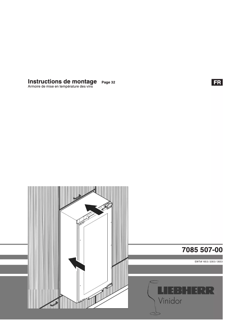 Image de la première page du manuel de l'appareil EWTdf 2353 Vinidor