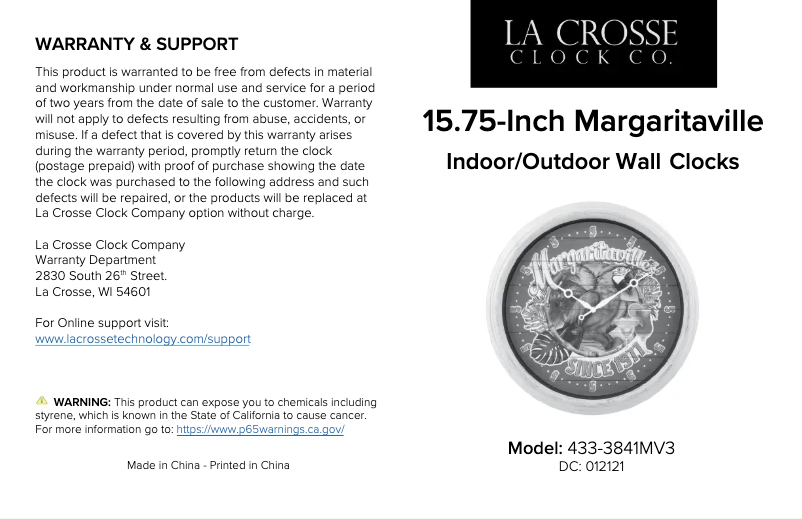 Image de la première page du manuel de l'appareil 433-3841MV3