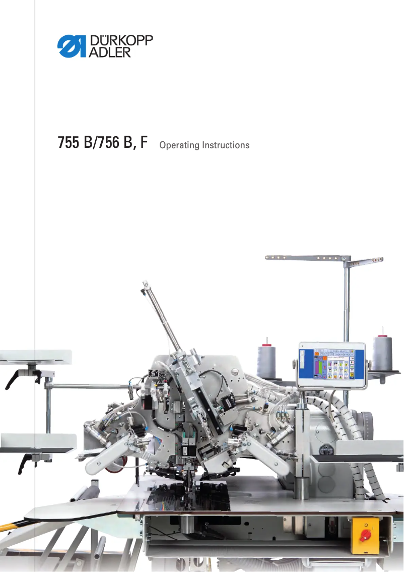 Page n°1 - Manuel utilisateur Dürkopp Adler 756 F