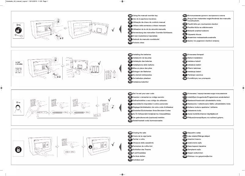 Page n°1 - Manuel utilisateur Yale YSM 400