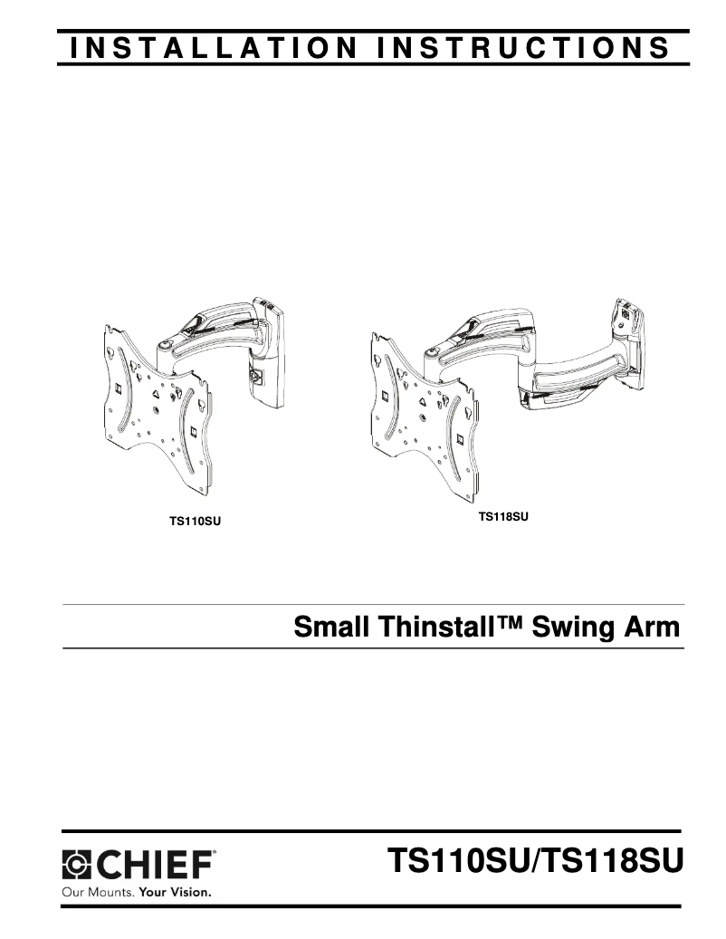Page 1 de la notice Manuel utilisateur Chief TS110SU